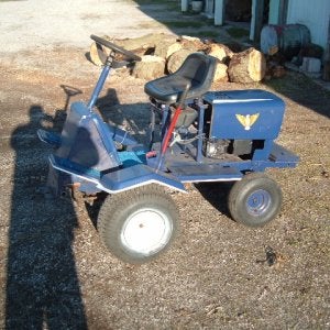This is a Craftsman that I made into a Zero-Turn